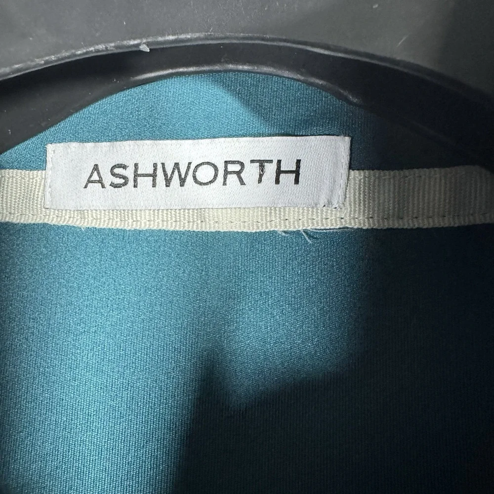 Ashworth Vest Mens XL Blue Tech Stretch Lagoon Golf‎ Full Zip Pockets